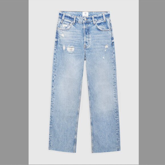 Anine Bing Distressed Straight Leg Jeans - Picture 4 of 12
